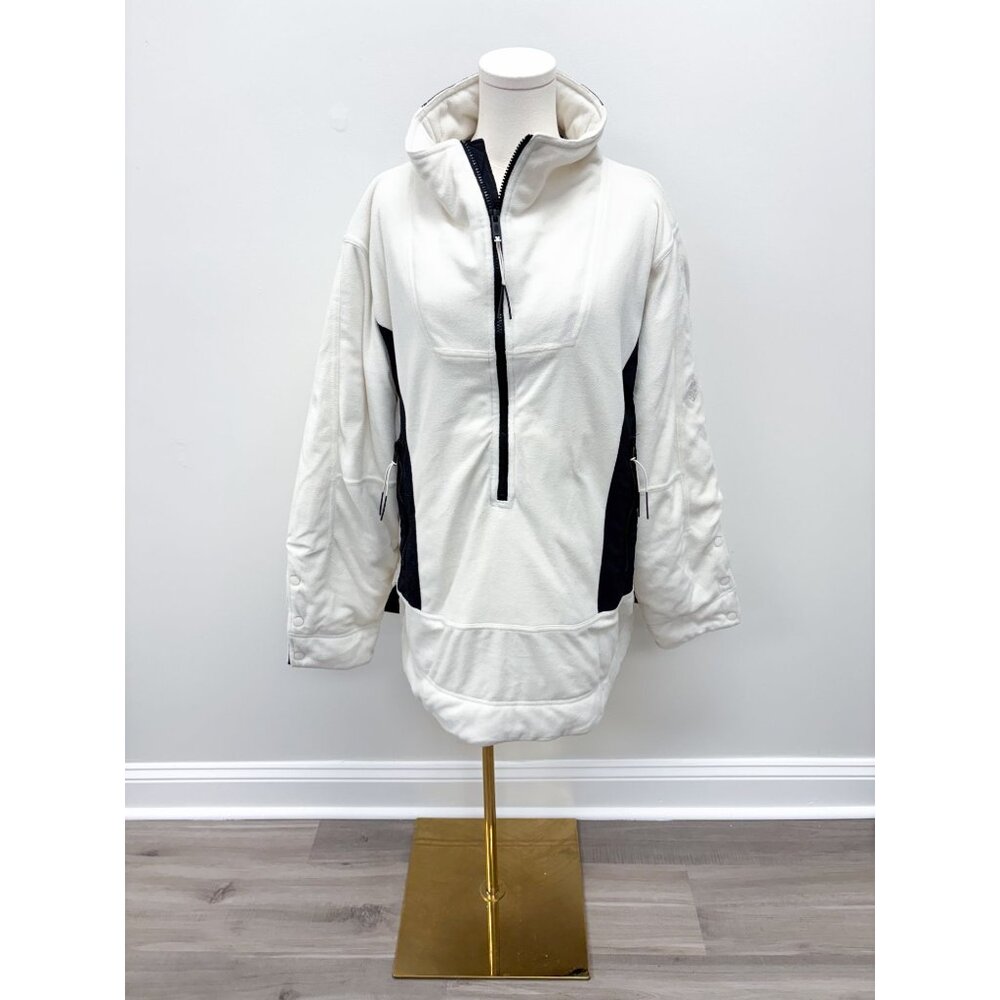 Free People Movement Hit the Slopes Ivory Black Fleece Pullover NWT XL